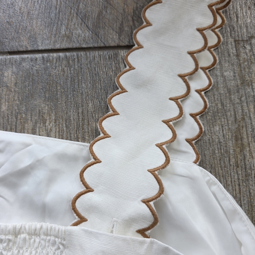 Tuckernuck White Camisole with Scalloped Trim - Picture 8 of 8